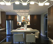 Brown Kitchen refacing Toronto white island